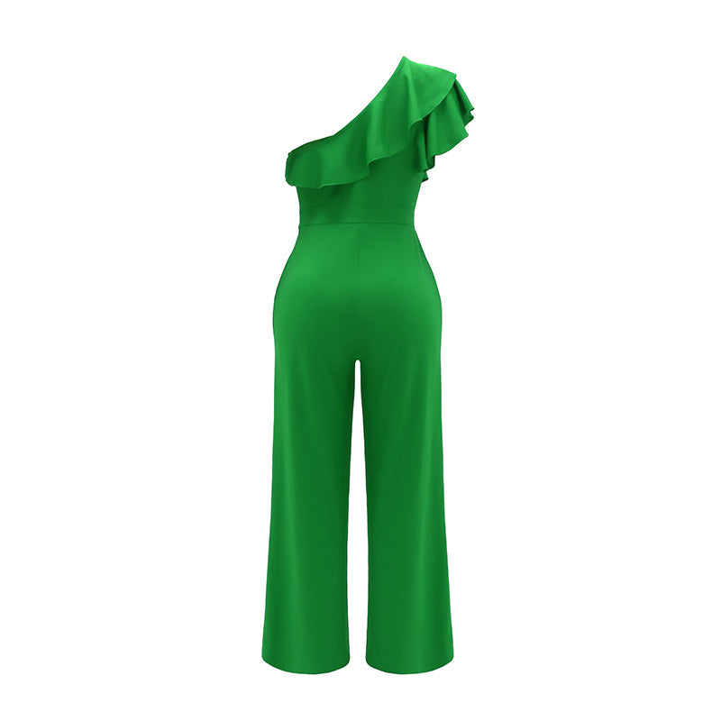 BreezeBelle One-Shoulder Jumpsuit