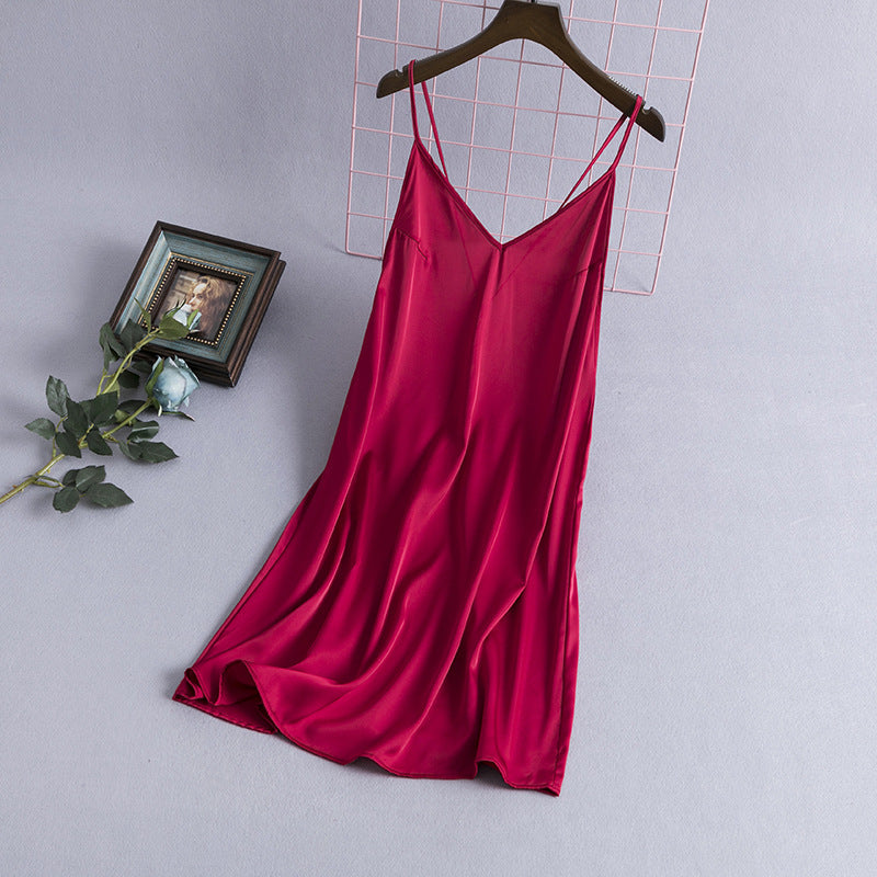 Women's ice silk pajamas nightdress