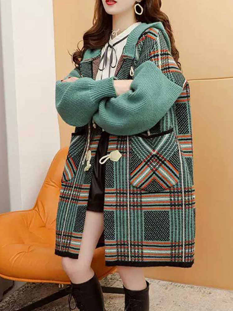CozyLoom Hooded Knit Drape