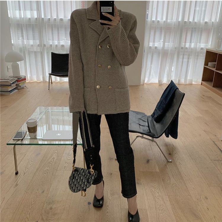 Retro sweater coat