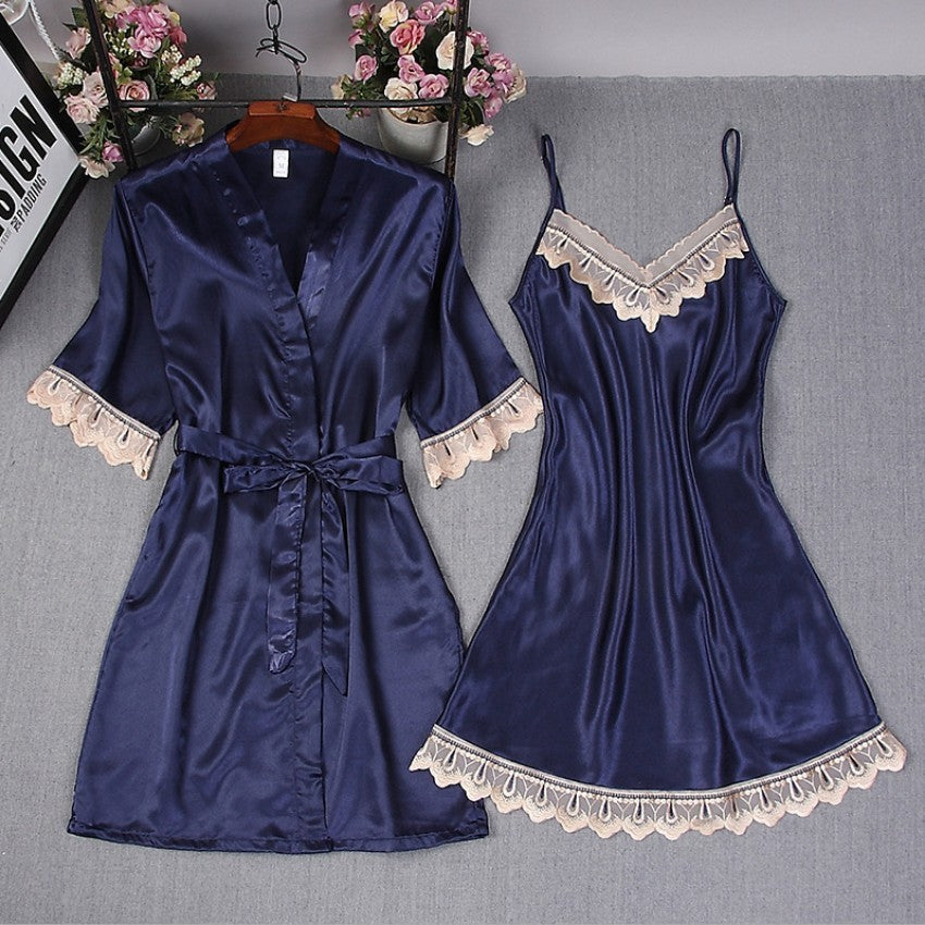 Two piece summer silk halter with breast pad