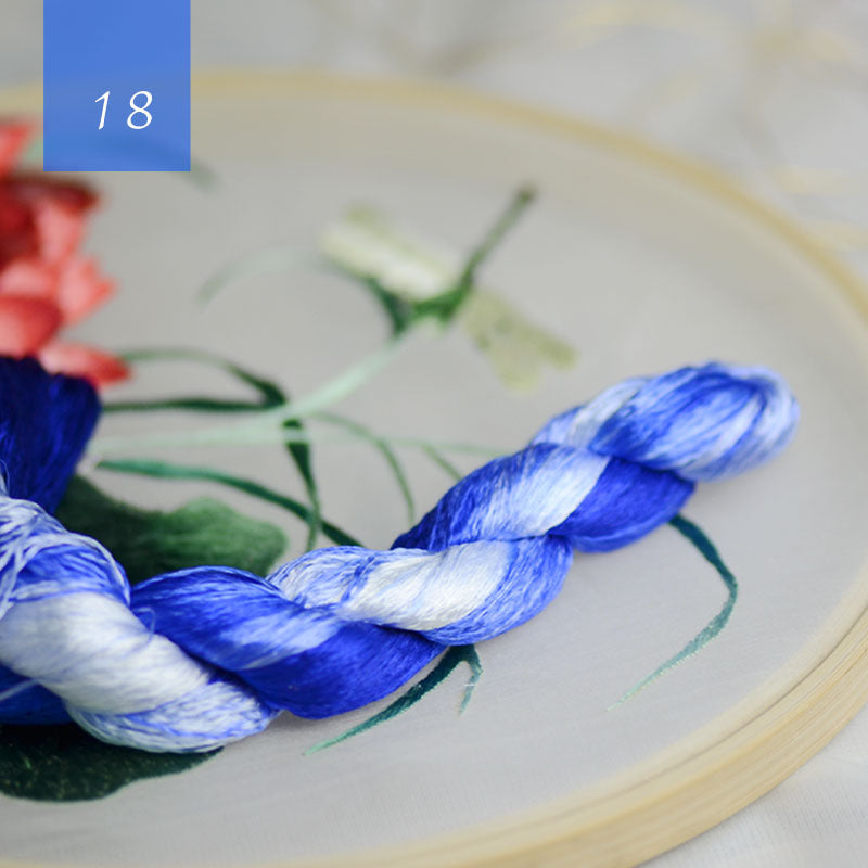 Famous Ancient Embroidery Art Silk Gradient Embroidery Line