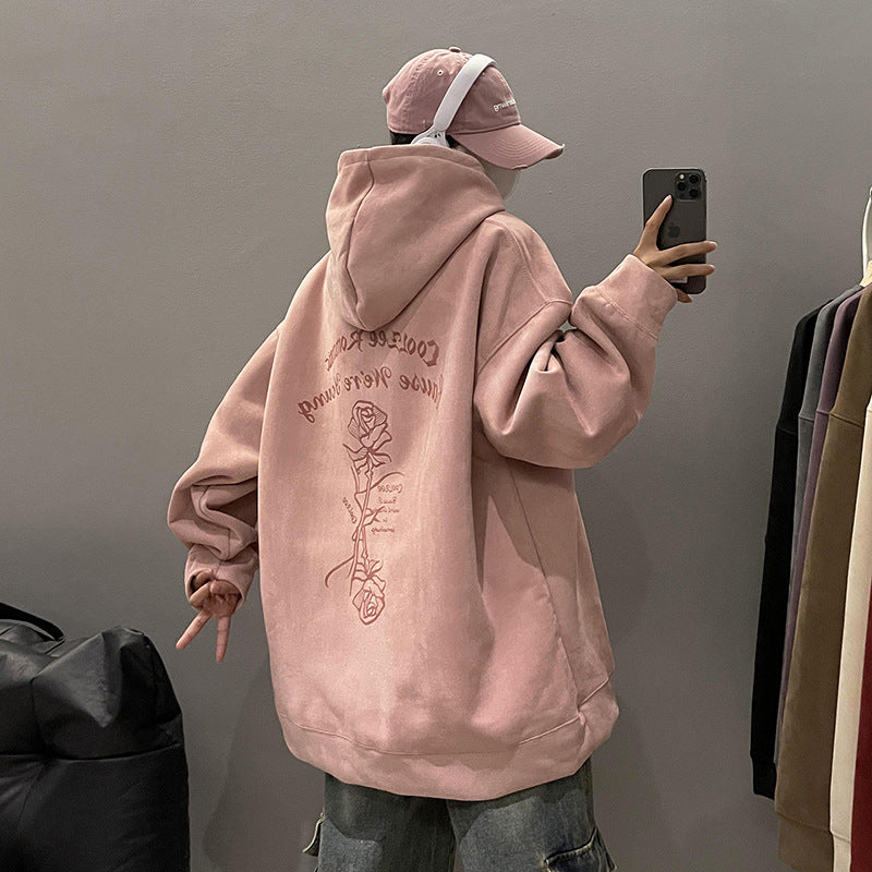 Veloura Suede Hoodie