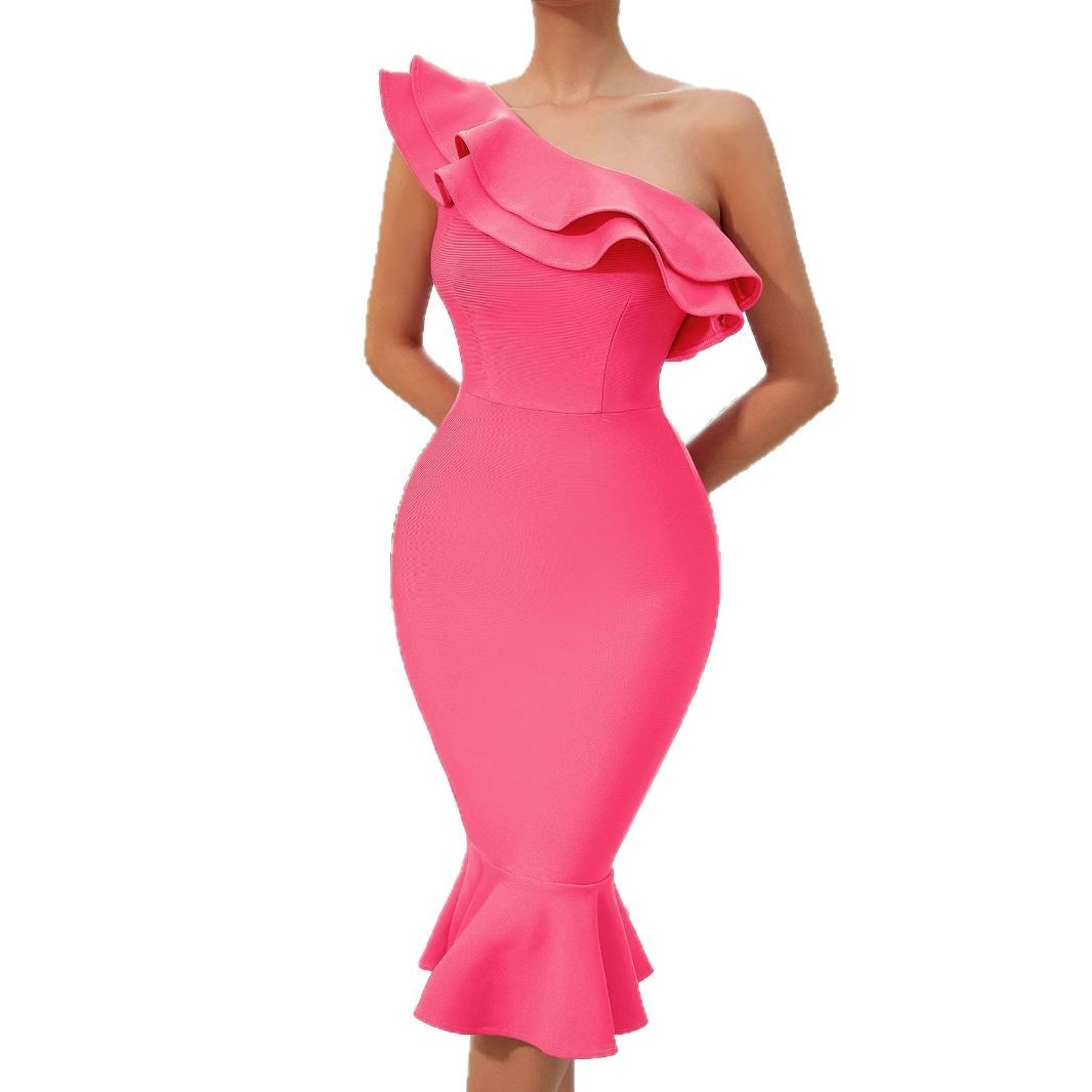 Aurelisse Off-Shoulder Ruffle Gown