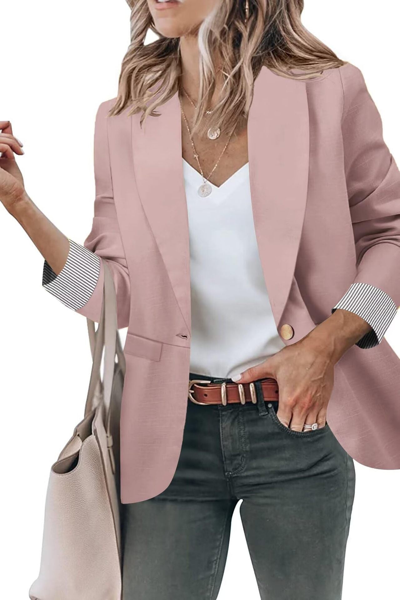ChicCrest Buttoned Cardigan Blazer