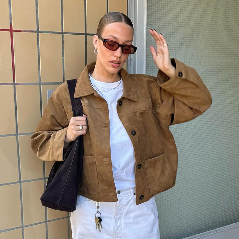 Vintage Ember Lapel Jacket