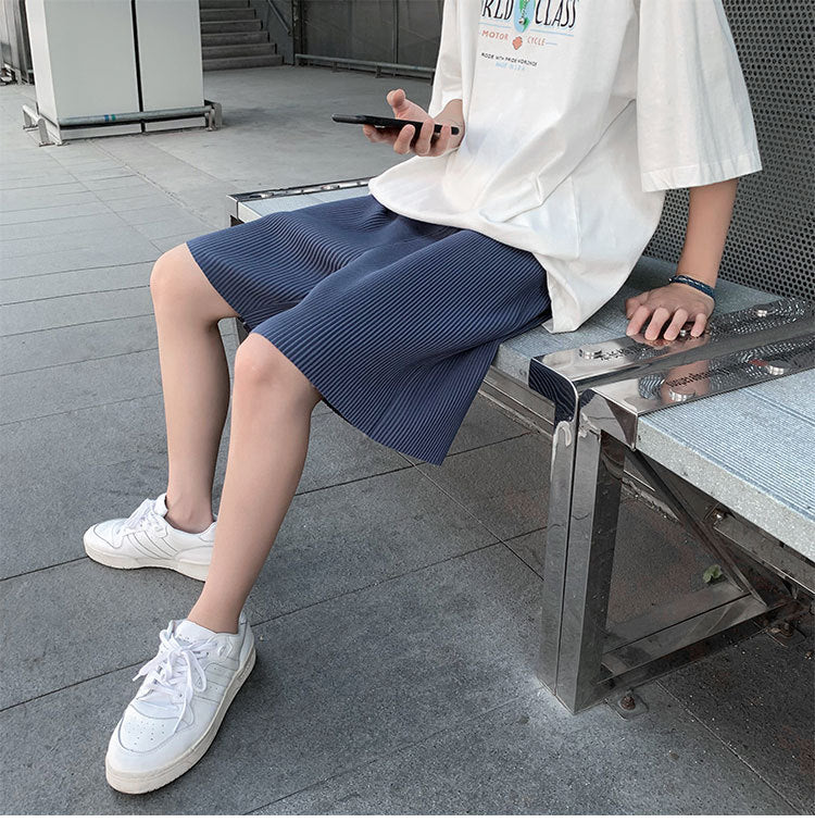 Men's Plus Size Summer Casual Loose Ice Silk Shorts