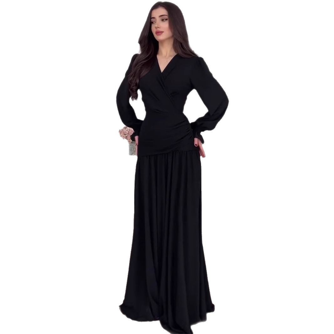 Veloura Noire Chiffon Gown