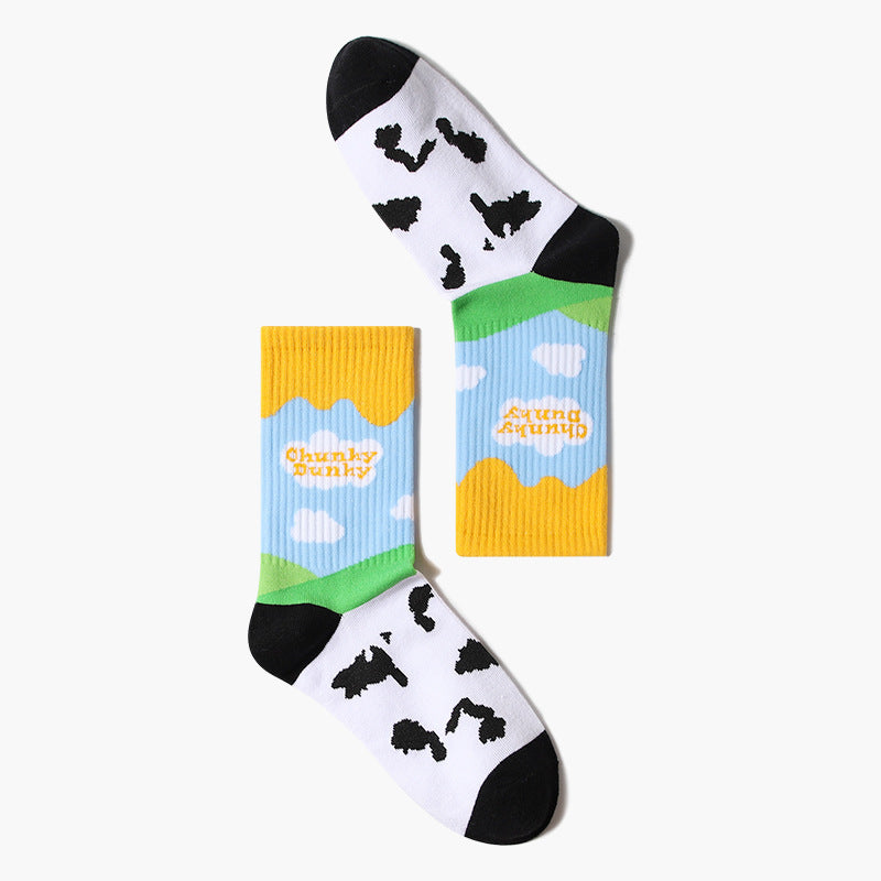 Fashionable Simple Wild Milk Ice Cream Socks