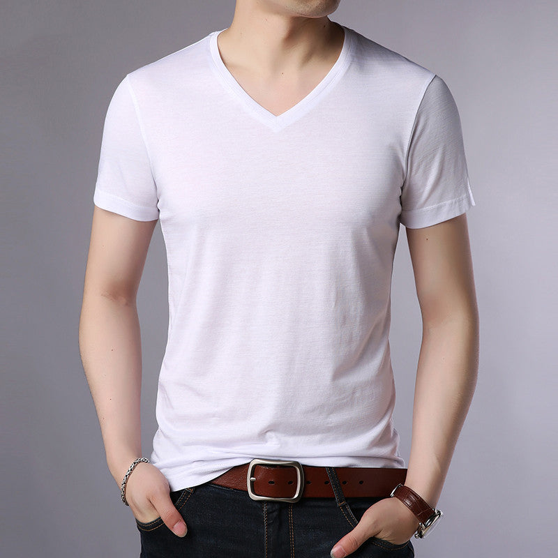 Men's loose ice silk T-shirt
