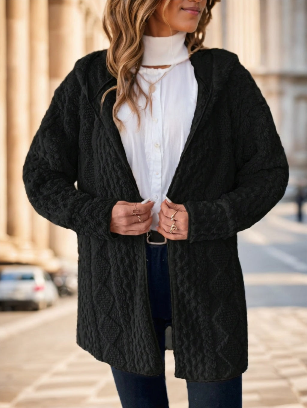FrostLuxe Hooded Fleece Jacket