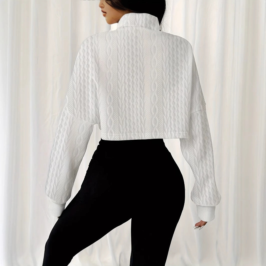 Elevare Textured Short Hoodie