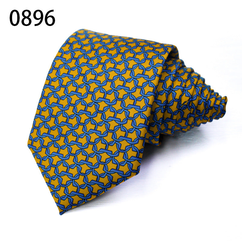 Fashion Polyester Silk Printed Men's Casual Tie
