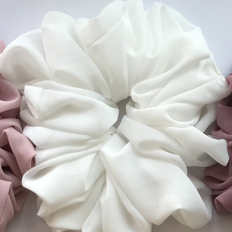 Big Head Bouquet Chiffon Large Intestine Ring Hair Ring