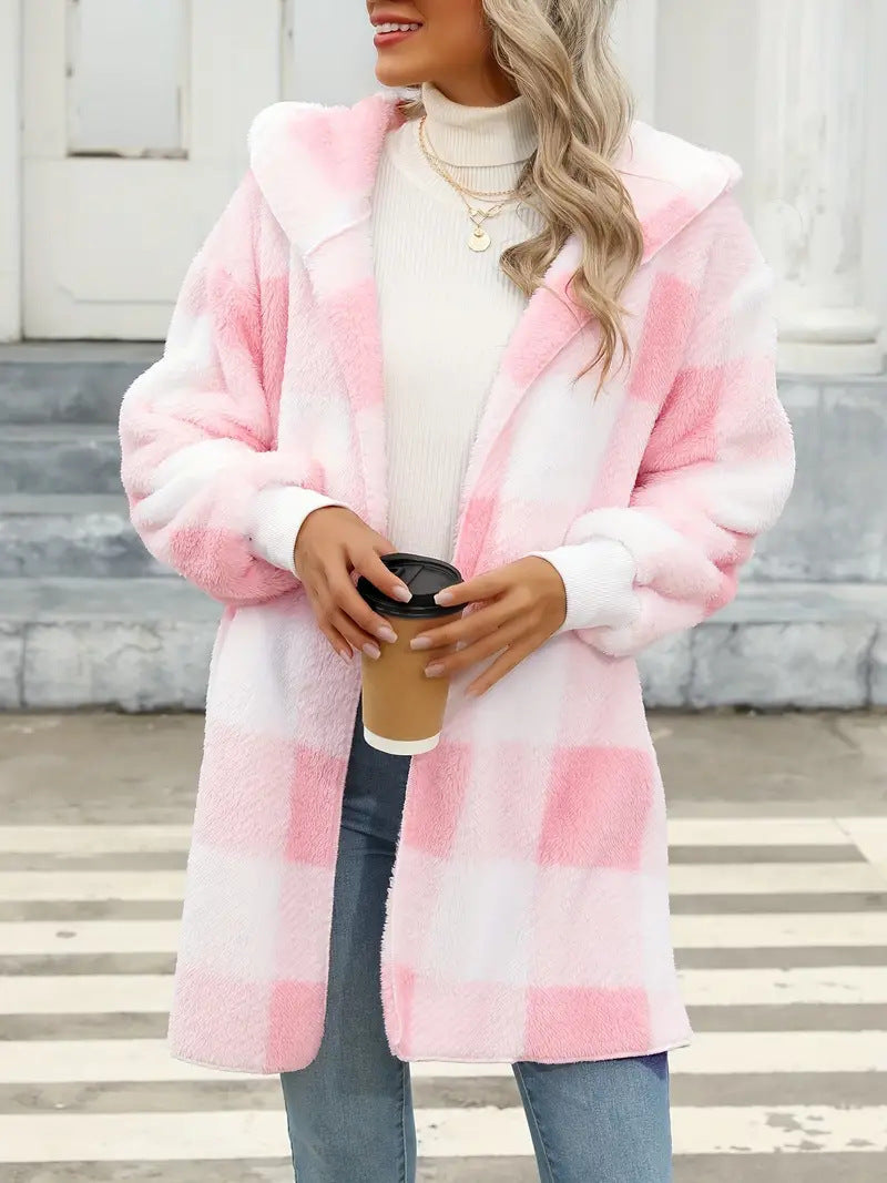 PlaidLuxe Plush Coat