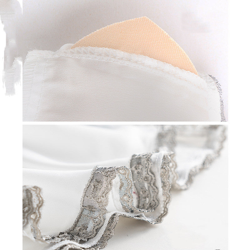 Ice Silk Thin Sling Nightdress Nightgown Five-piece Home Service