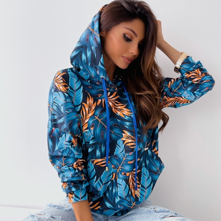 BlossomTrail Hooded Sweatshirt Coat