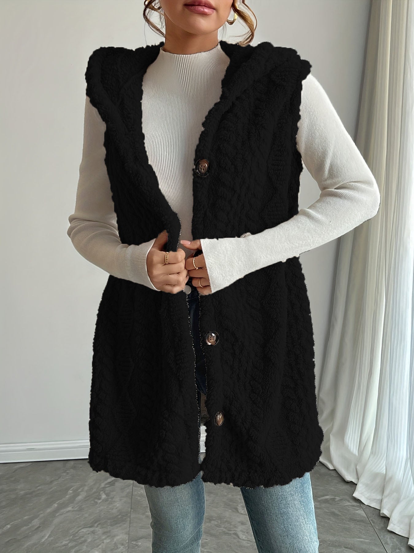 PlushHaven Reversible Hooded Vest