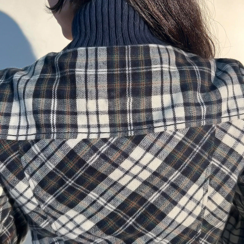 HeritagePlaid Turtleneck Coat