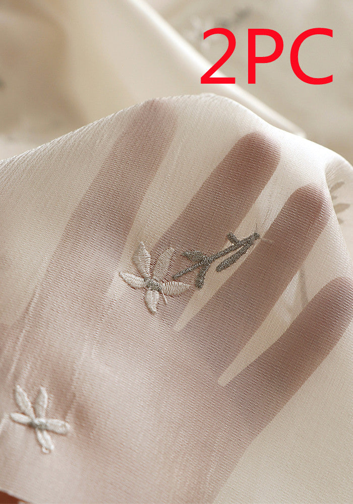 Embroidered Fabric Bright Silk Bark Wrinkled Clothing