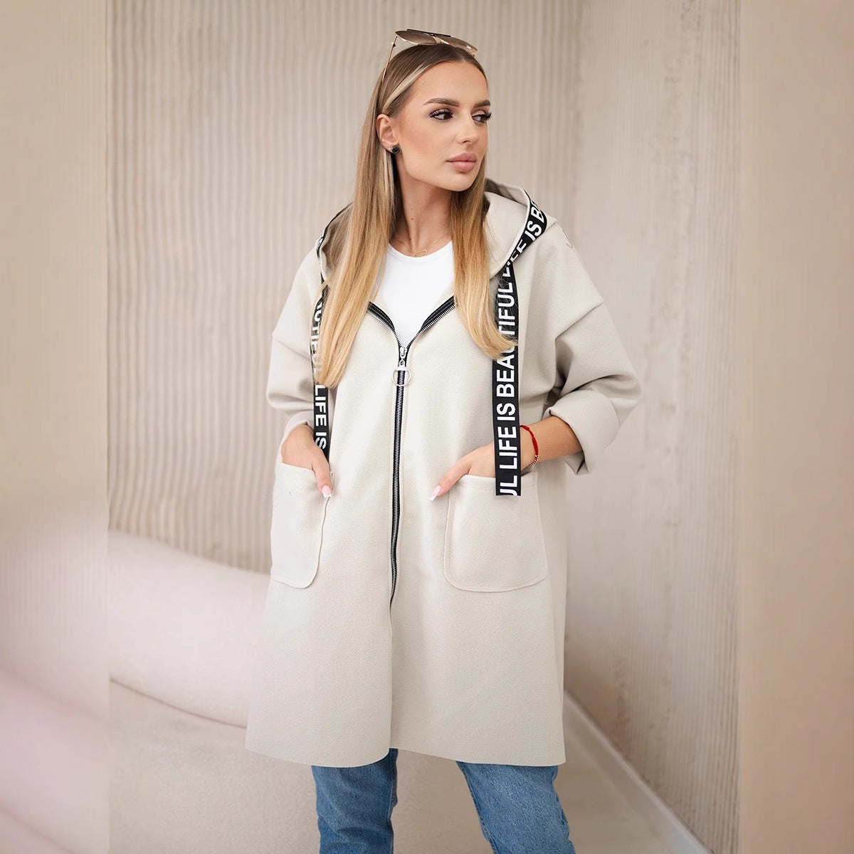 AthleWool™ Hooded Zip Coat