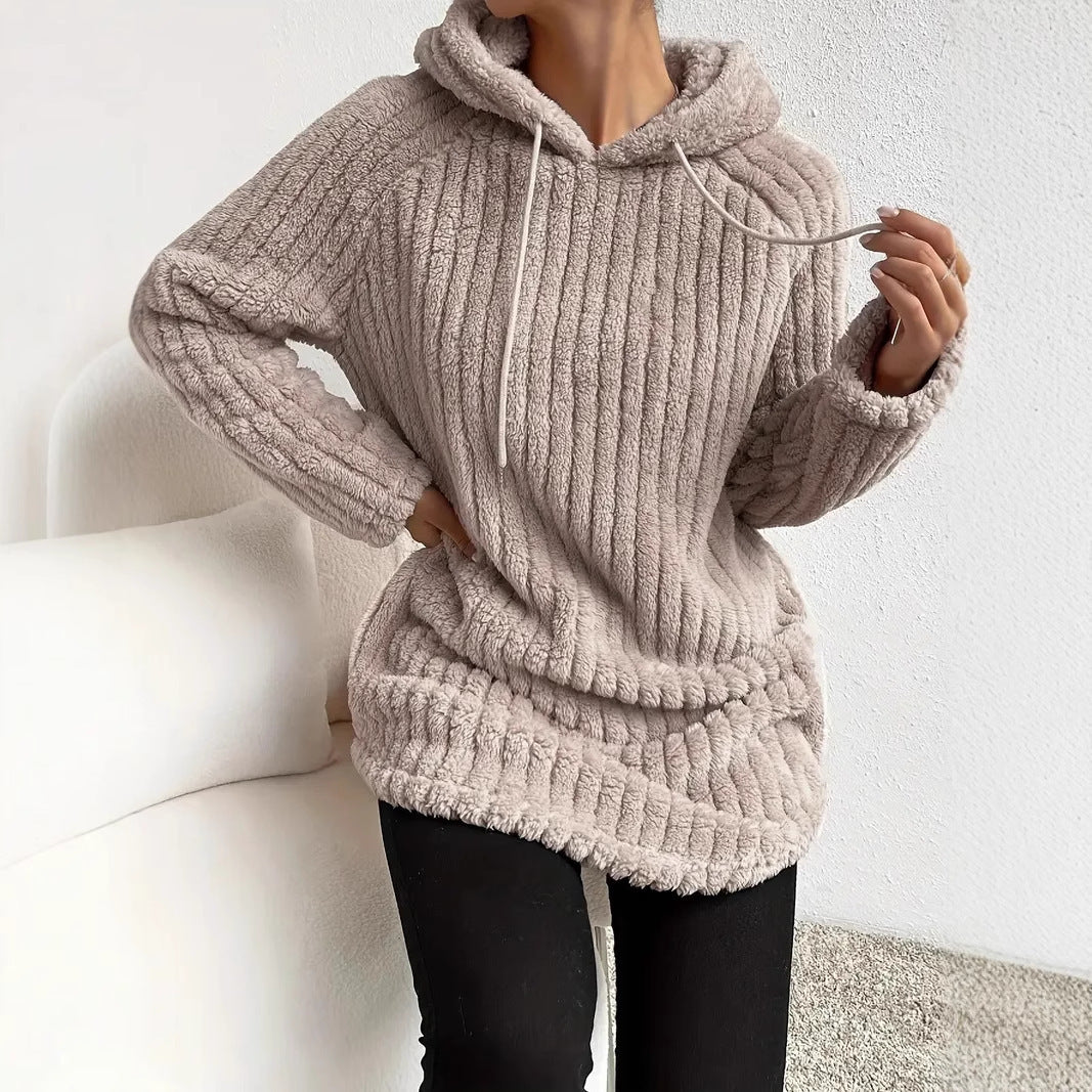 FlowEase Curved Hem Hoodie