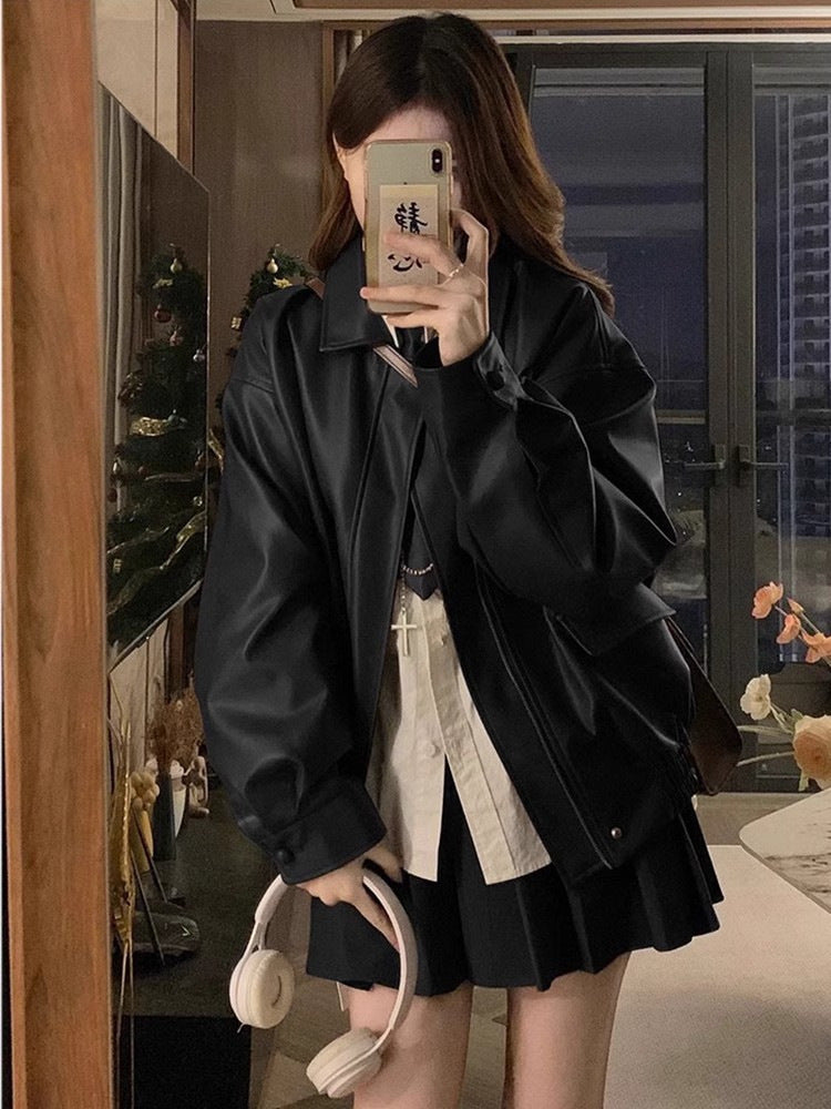 LuxeEdge Leather Jacket