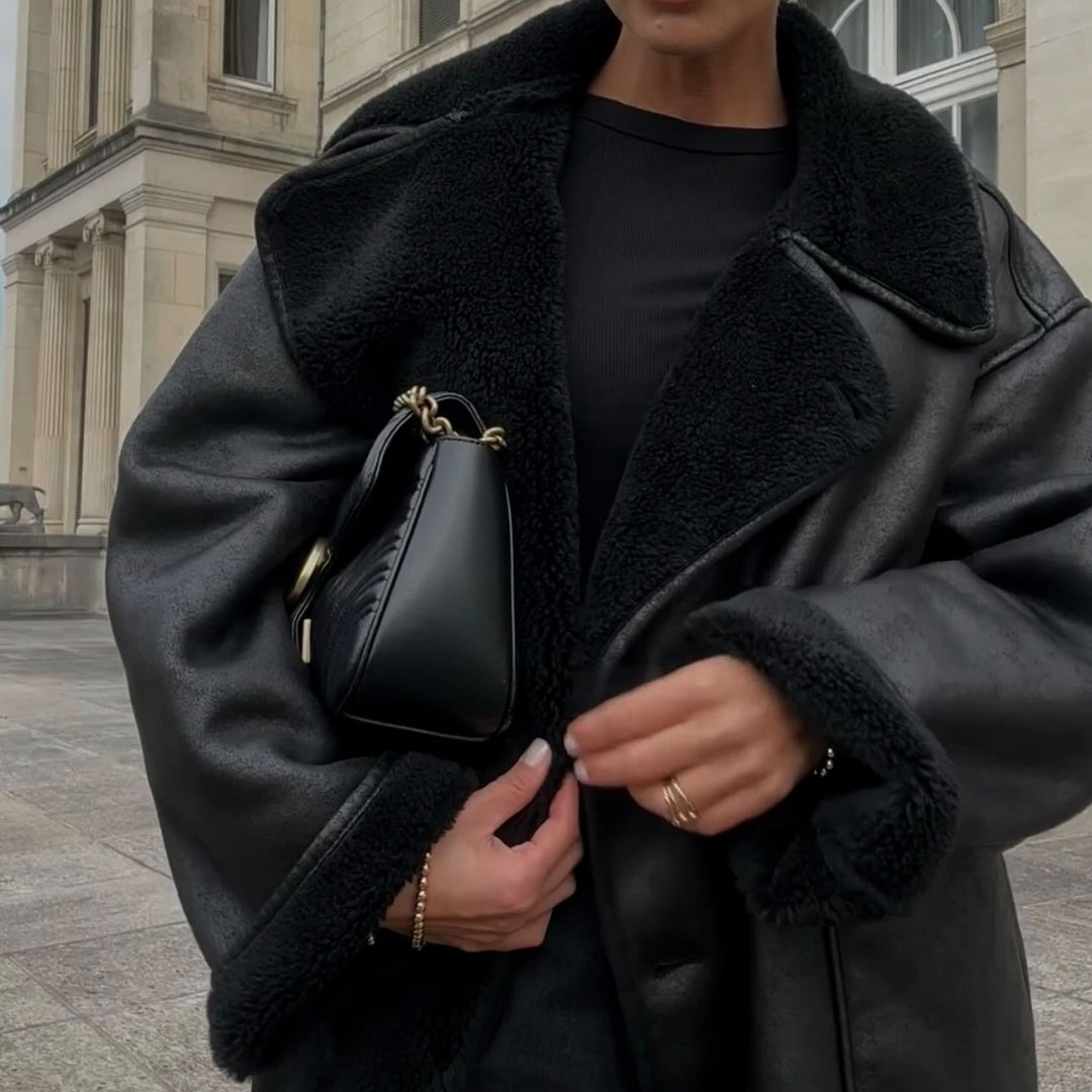NoirEterna Retro Fur Coat