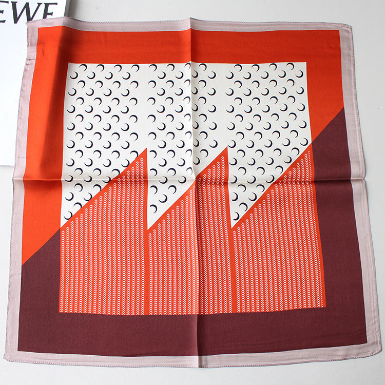 New Mixed Flower Shape Korean 53cm Silk Scarf