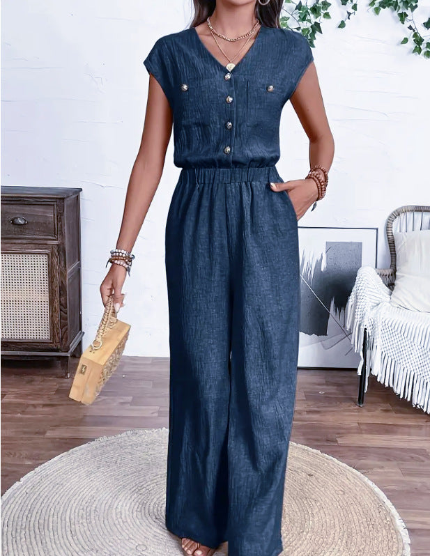 Virelle Formé Button Jumpsuit