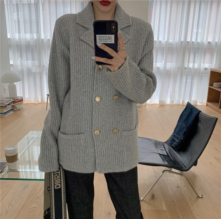 Retro sweater coat