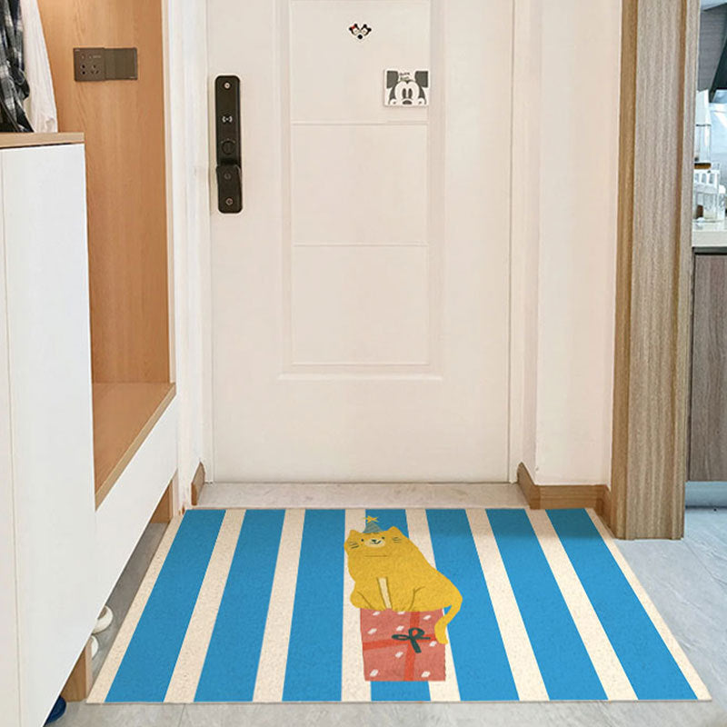 Striped Silk Ring Entrance Door Mat