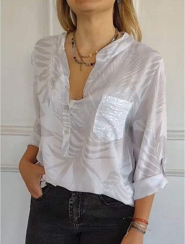The LuxeAura Print Blouse