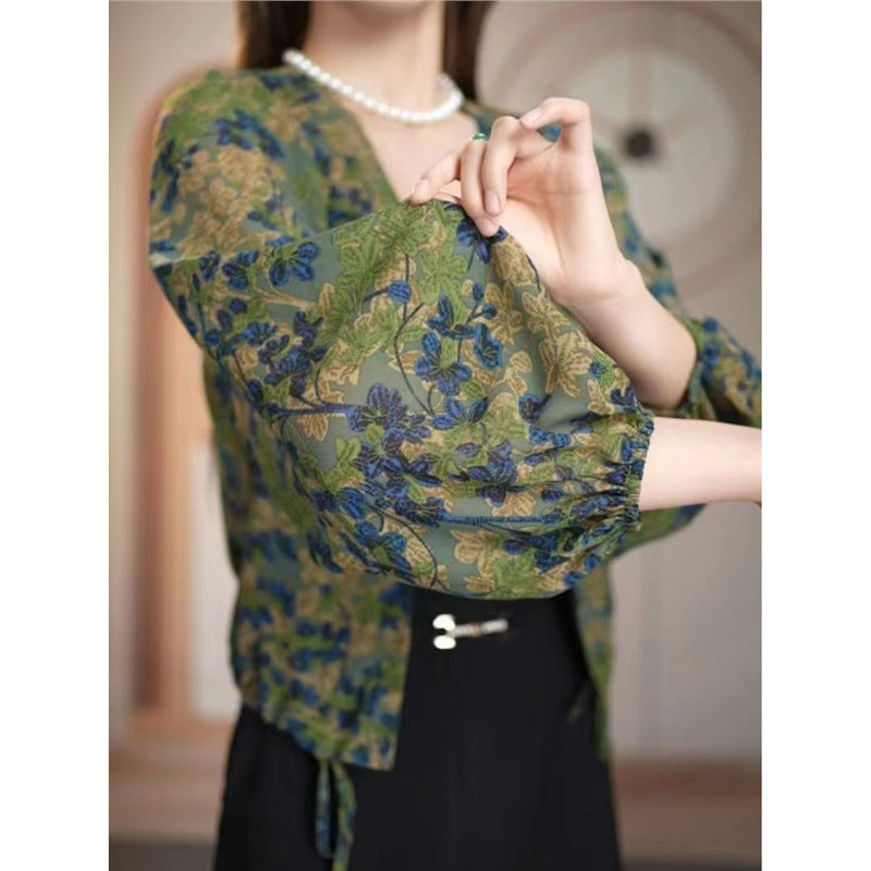BloomEase Printed Shirt Coat