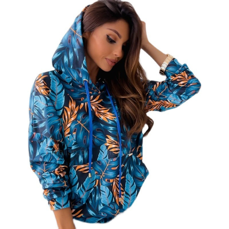 BlossomTrail Hooded Sweatshirt Coat