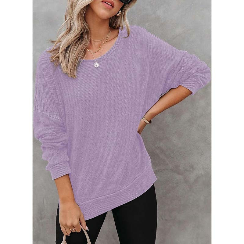 WaffleEase Side-Slit Pullover