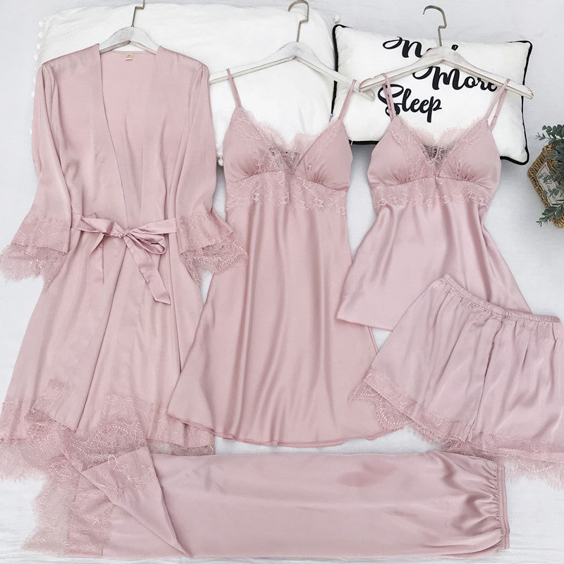 Spring and summer ice silk women's pajamas