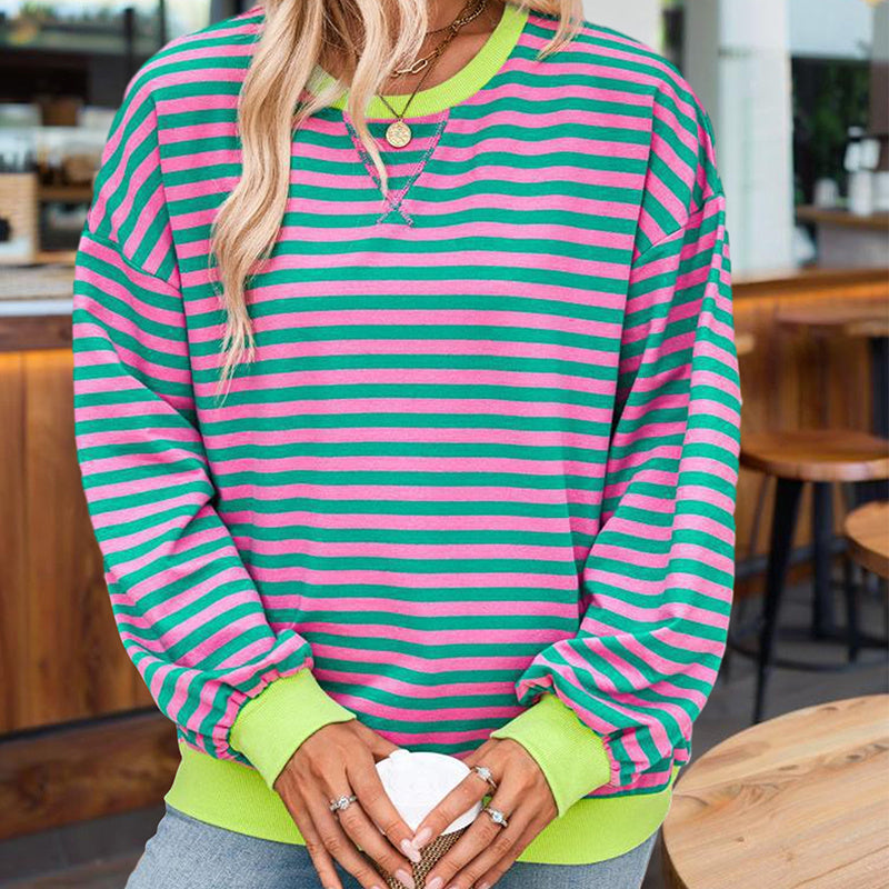 StripeEase Knit Sweatshirt
