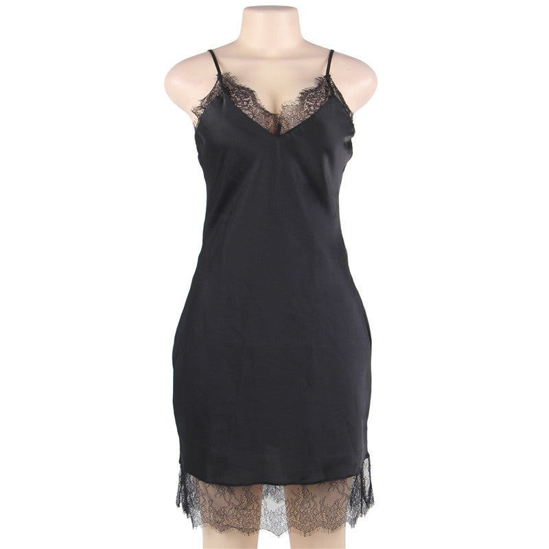 Sexy silk embroidered dress