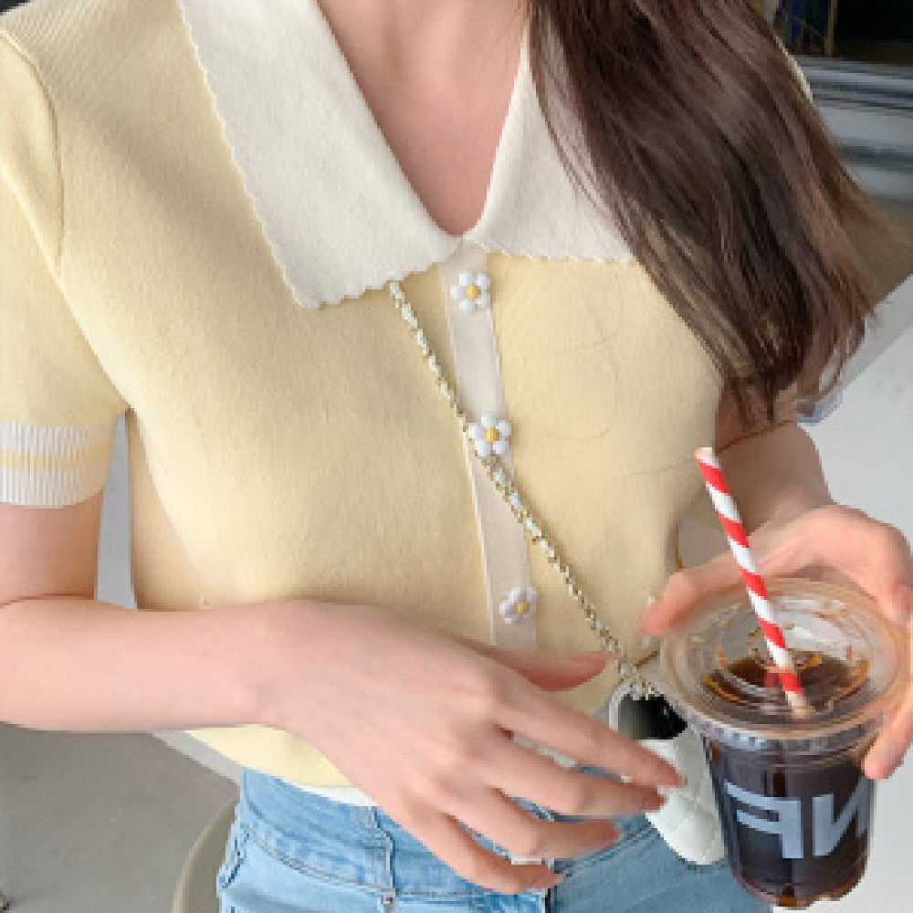 Ice Silk Knitted Short Sleeves