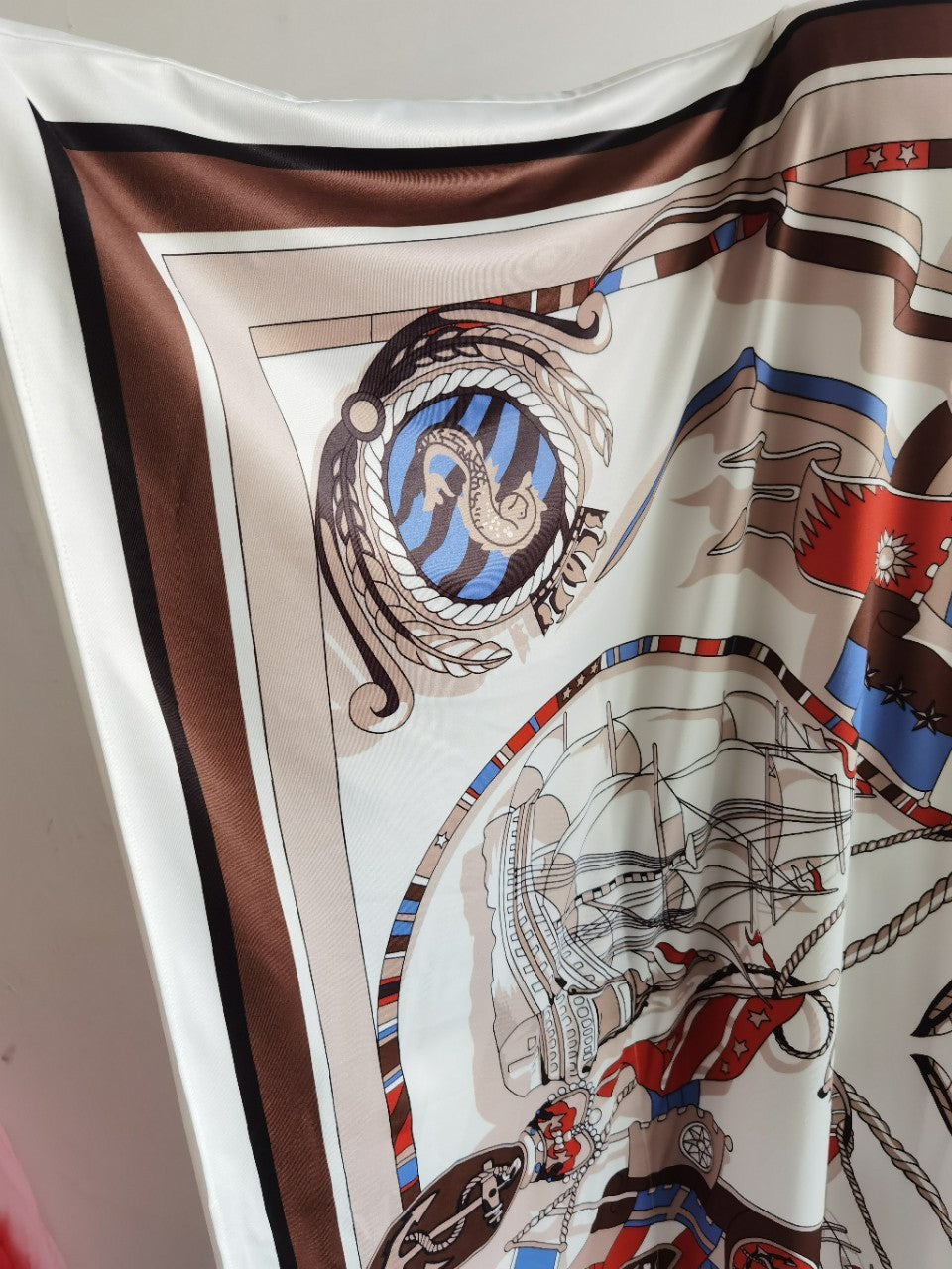 Printed Knitted Silk Dress With Large Sleeves And Loose