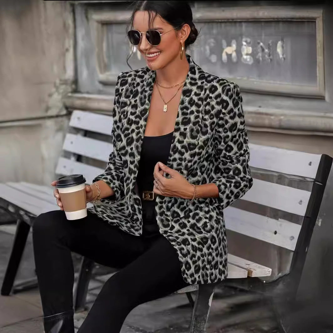 FierceEdge Leopard Blazer