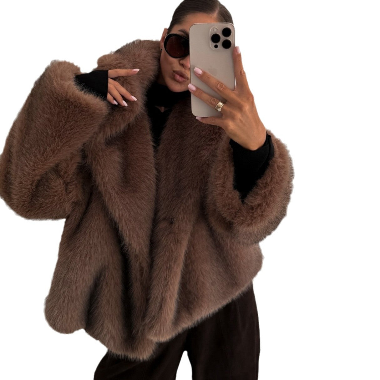 Velura Plush Fur Coat