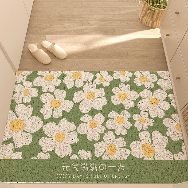Floral Outdoor Silk Floor Mat