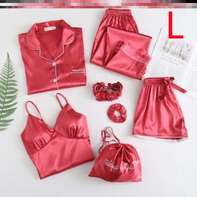 Sexy seven piece set with ice silk