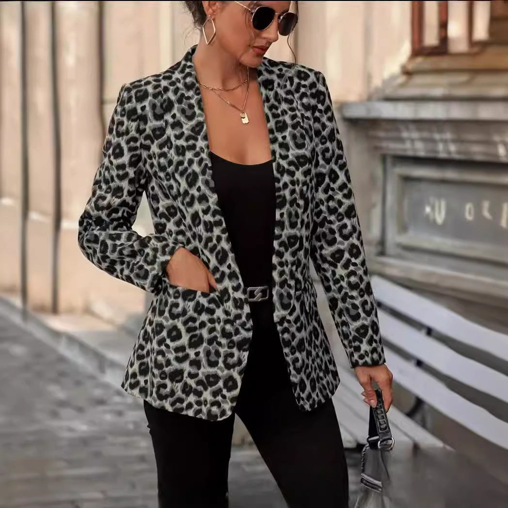 FierceEdge Leopard Blazer