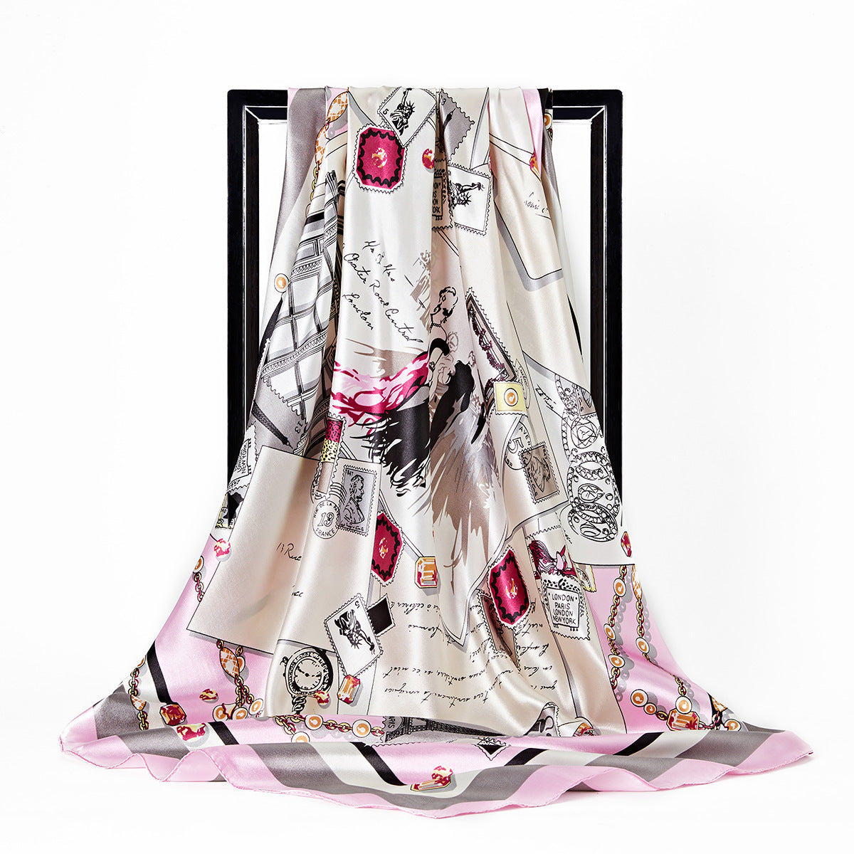European And American New Silk 90cm Square Ladies Scarf