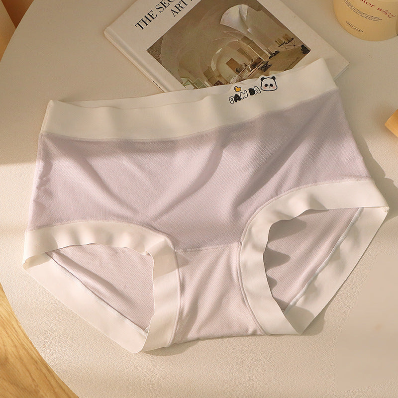 7A Silk Antibacterial Crotch Women's Underwear Mesh Ice Silk Traceless Panties