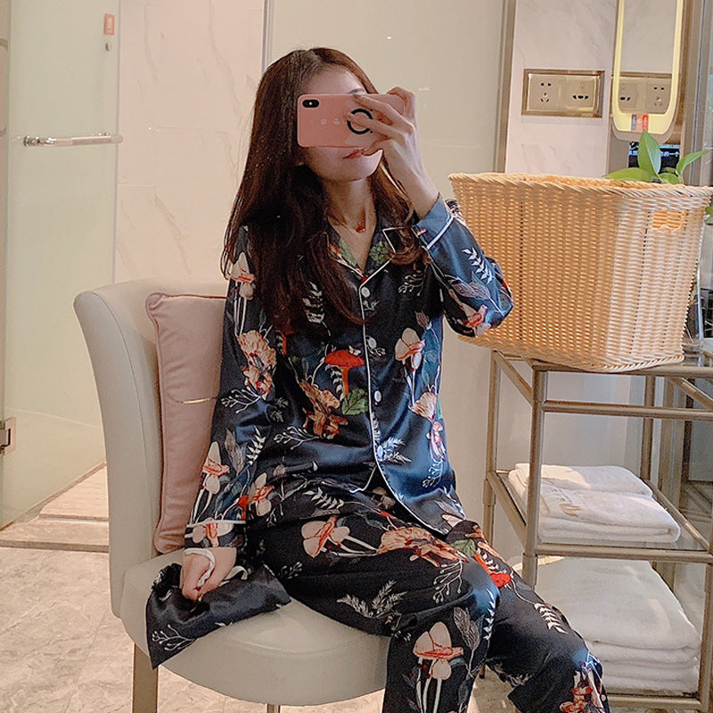 Women's summer silk suspenders suit