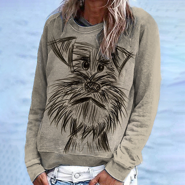 PurrfectPrint Crew Sweater
